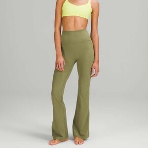 Lululemon Groove Super-High-Rise Flared Pant Nulu Bronze Green
